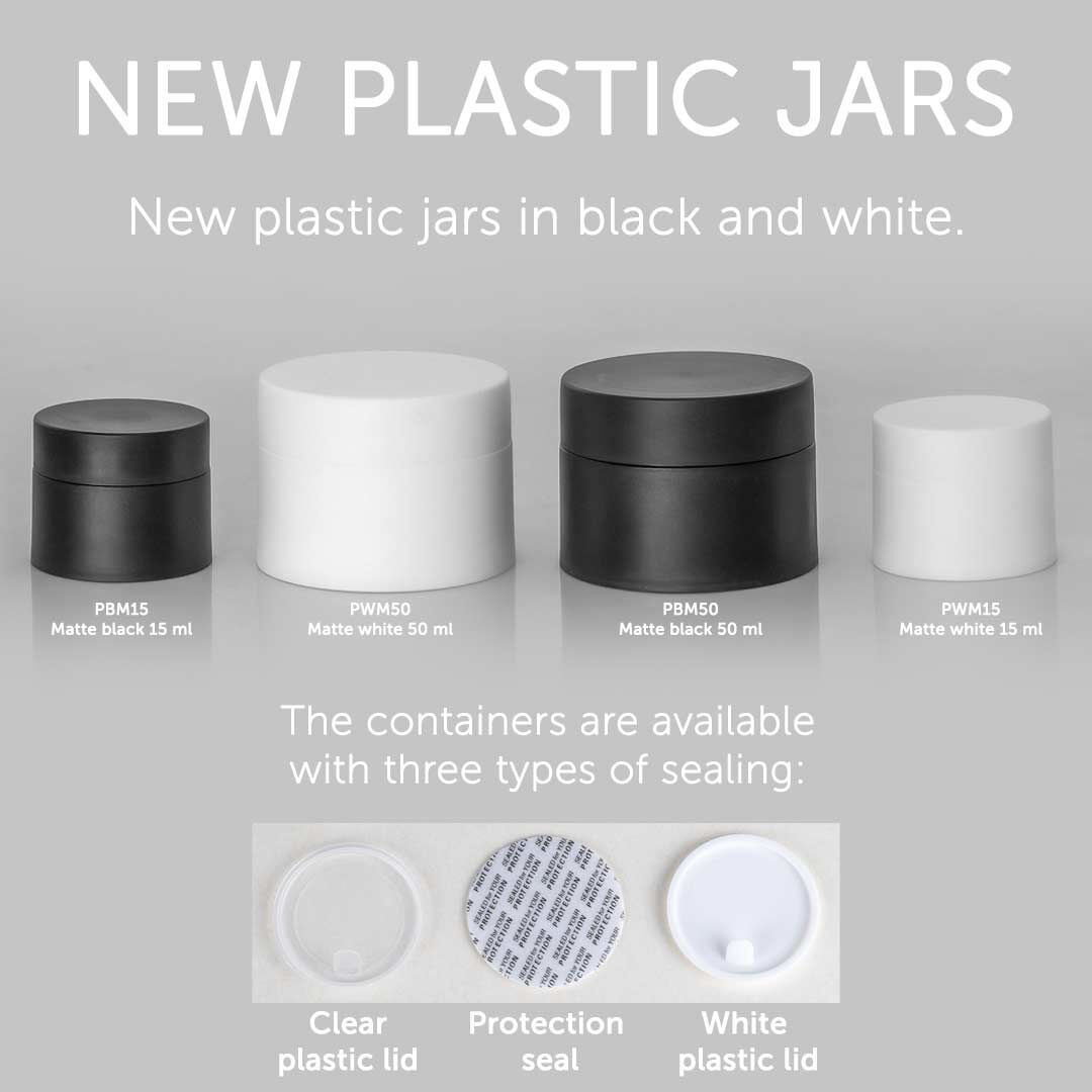 New plastic jars now available
