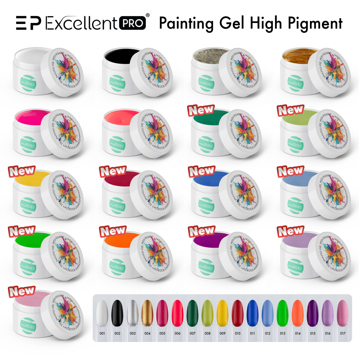 Excellent PRO Painting Gel High Pigment - New Colors