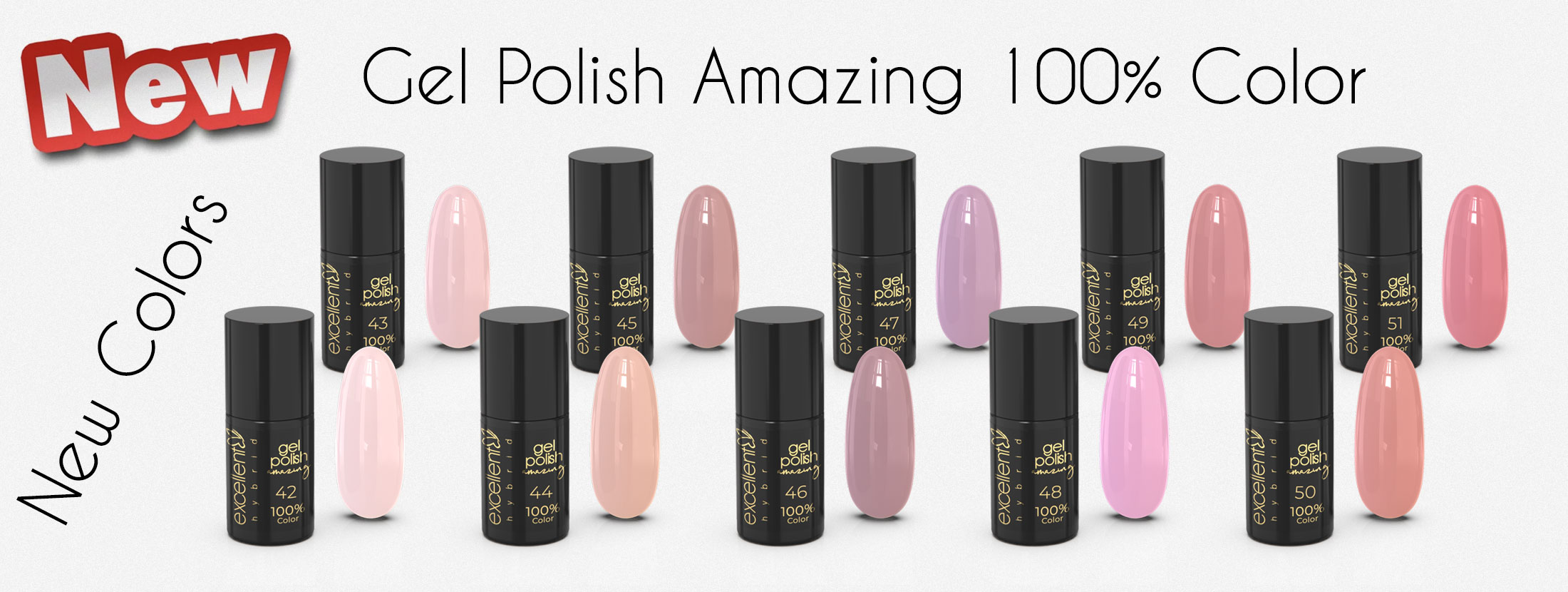 GEL POLISH 100% COLOR NOWE KOLORY