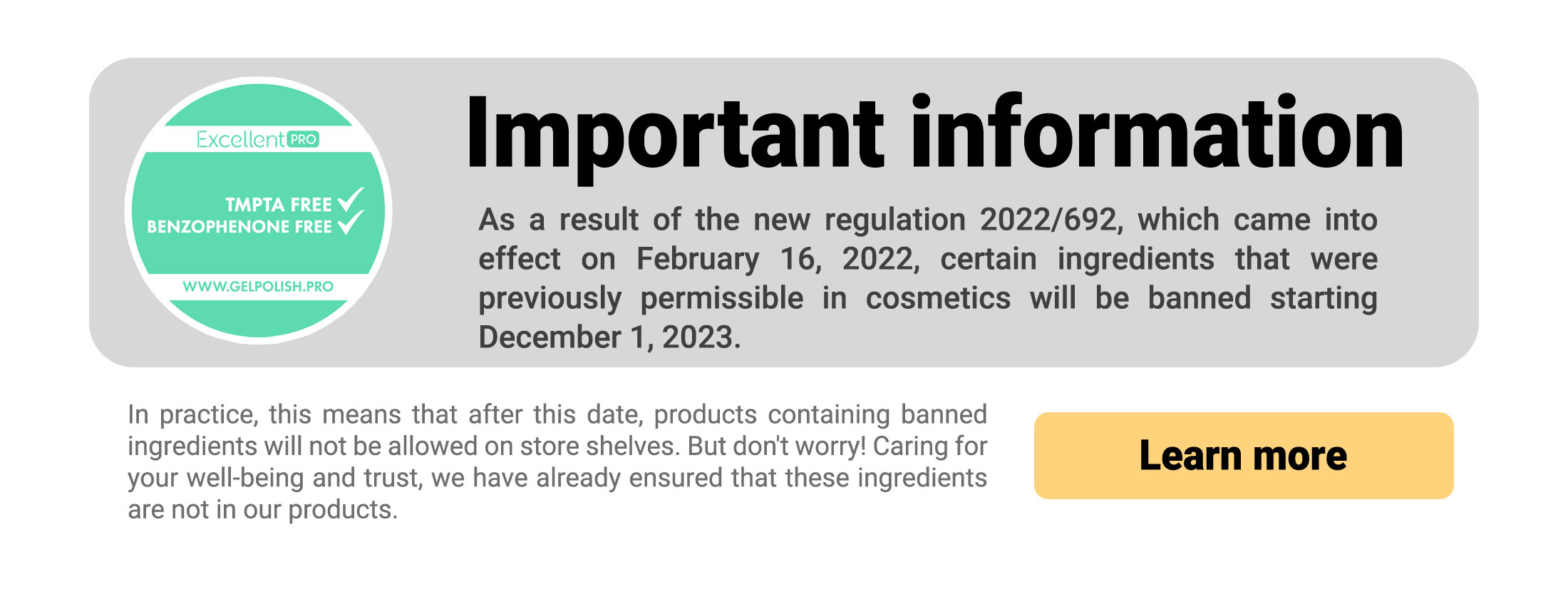 Important information